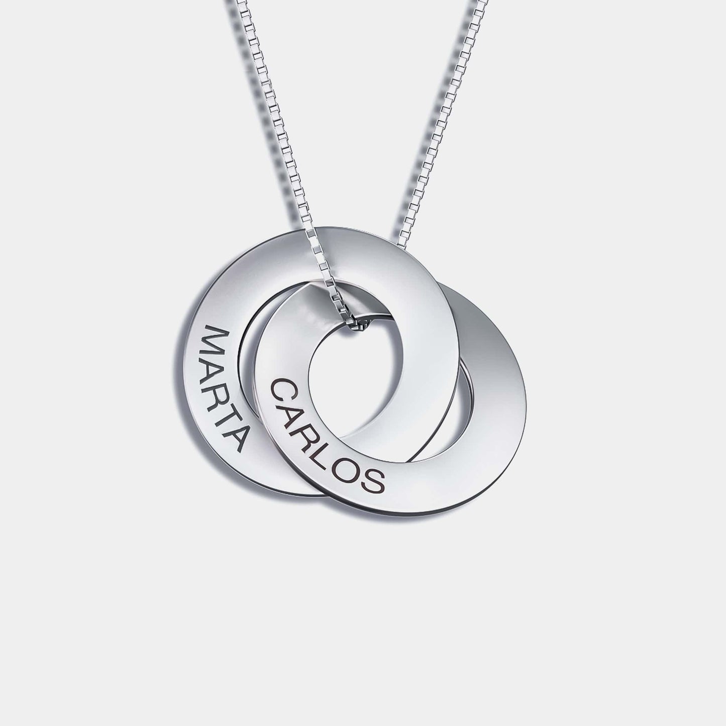 Colgante círculo entrelazados personalizados