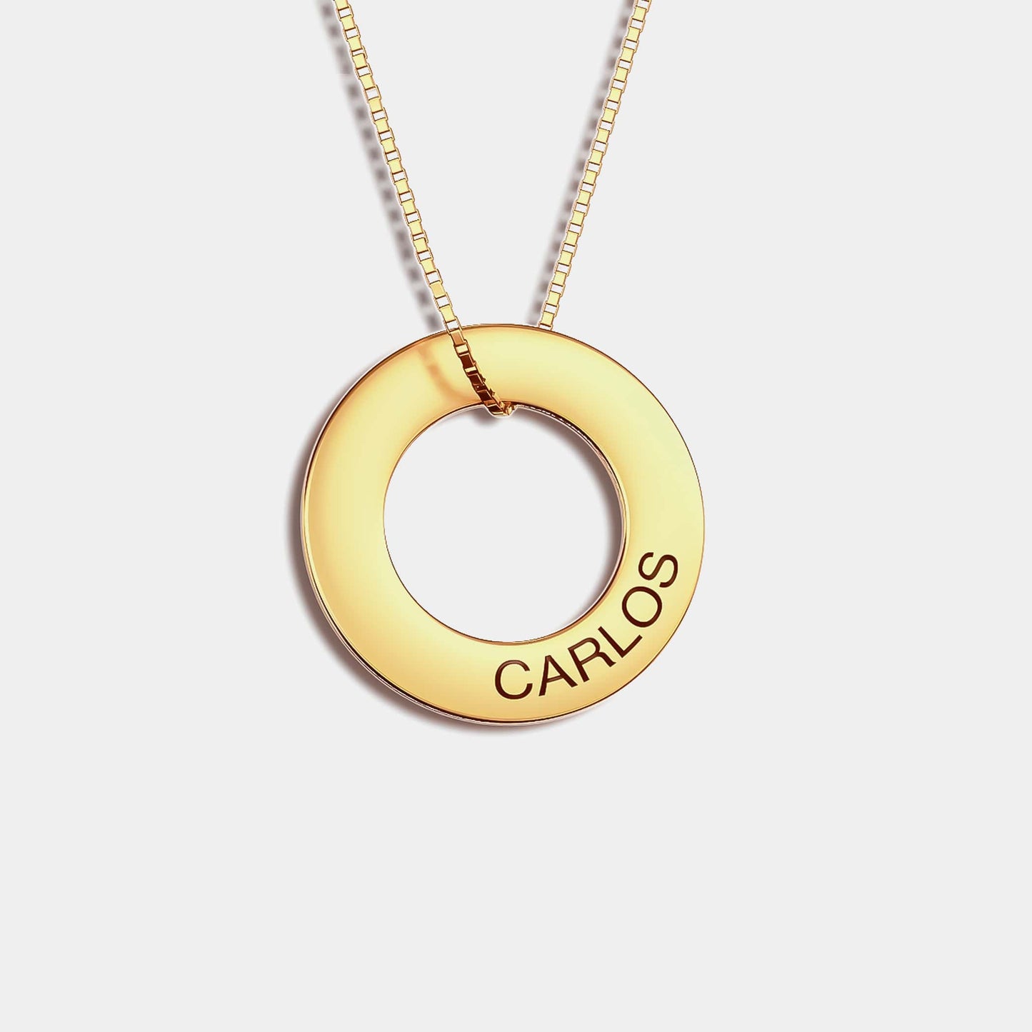 Colgante círculo entrelazados personalizados
