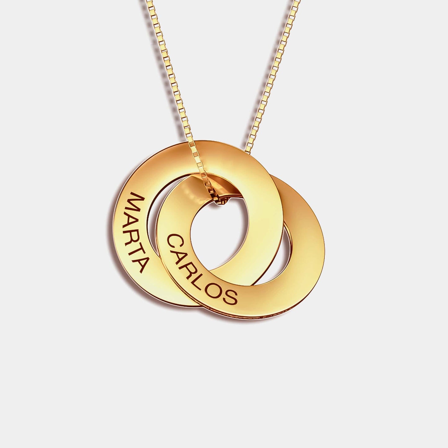 Colgante círculo entrelazados personalizados