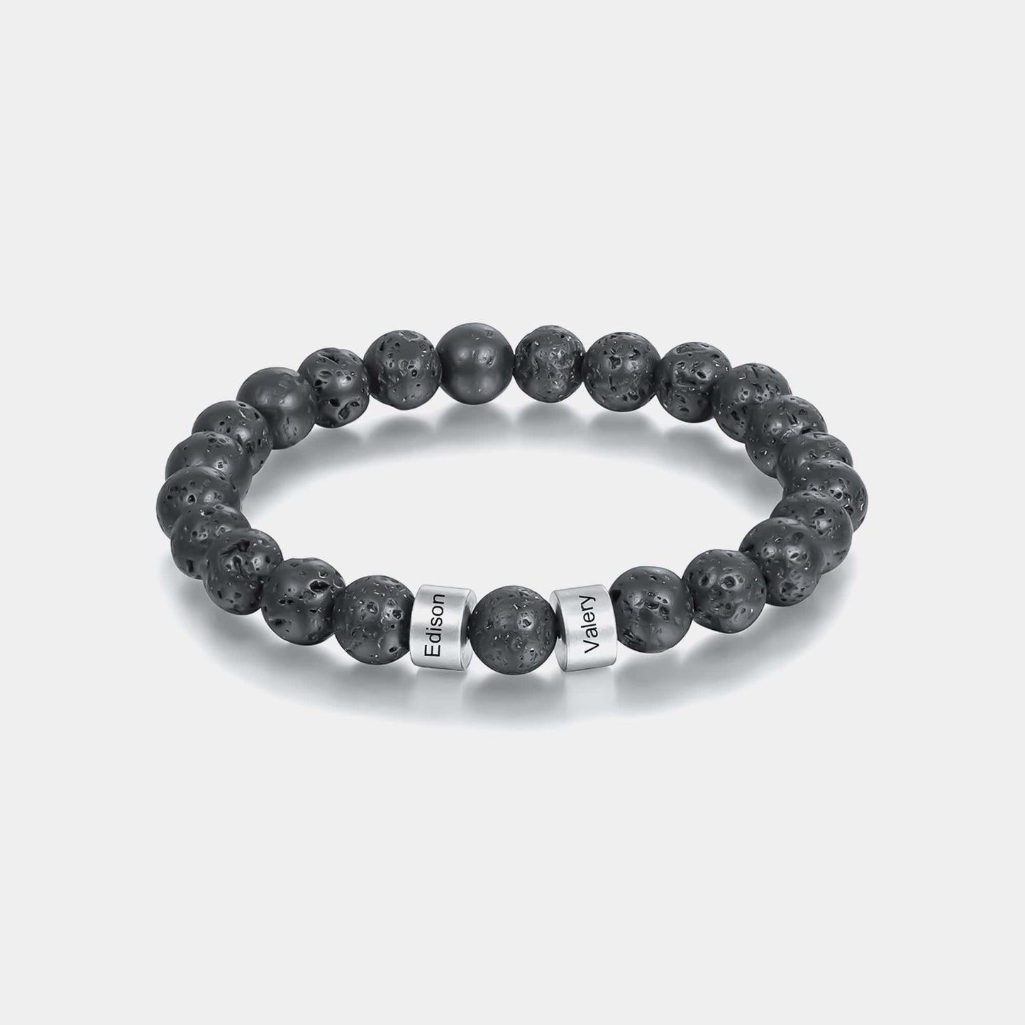 Pulsera personalizada hombre - Piedras Volcánicas