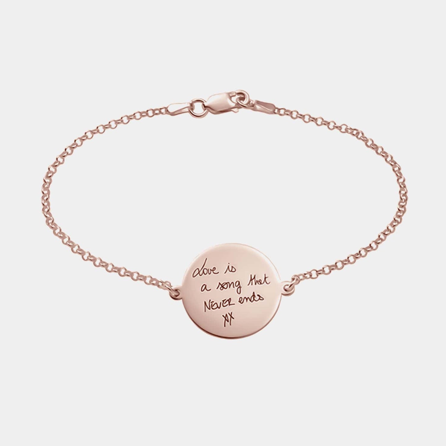 Pulsera de plata con dibujo en círculo