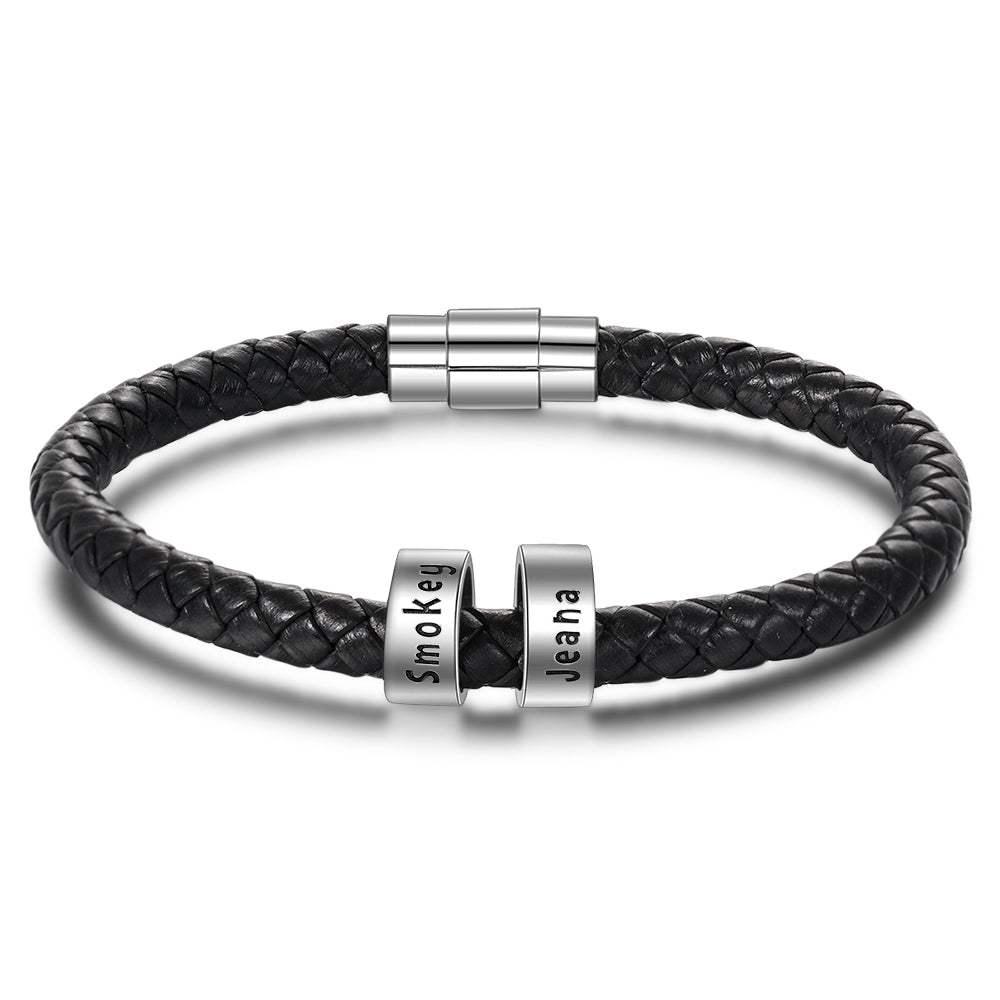 Pulsera personalizada hombre - Cuero trenzado