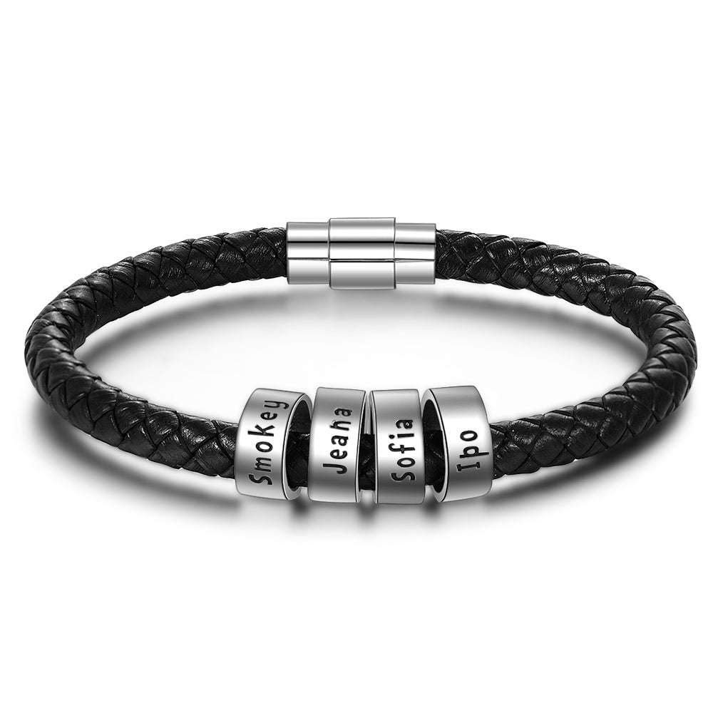 Pulsera personalizada hombre - Cuero trenzado