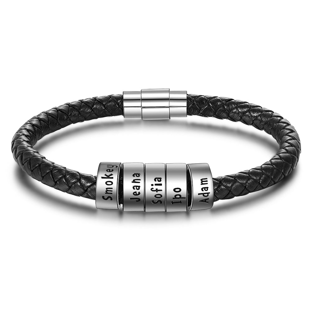 Pulsera personalizada hombre - Cuero trenzado