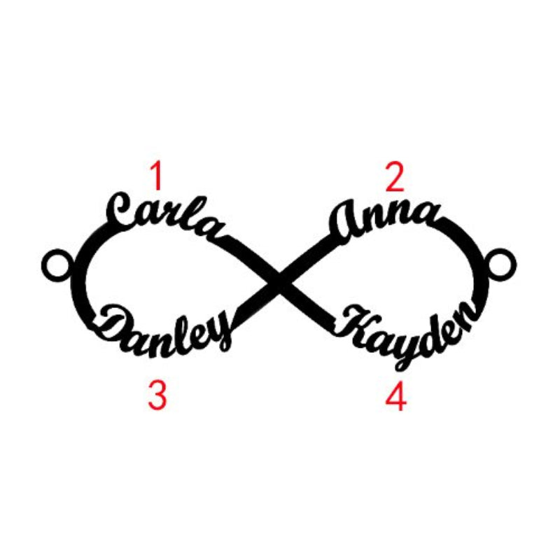 Colgante infinito con nombres