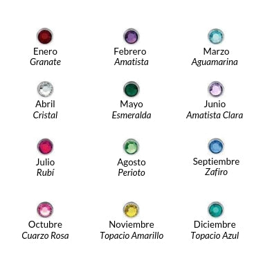 Collar corazones en plata con nombres