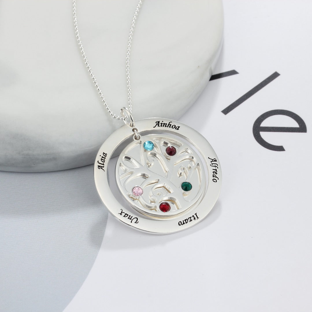 Collar árbol de la vida con nombres