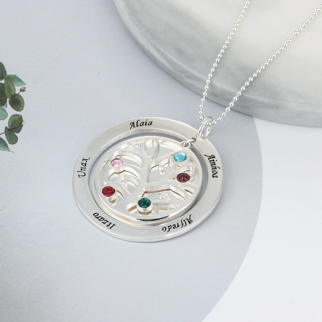 Collar árbol de la vida con nombres