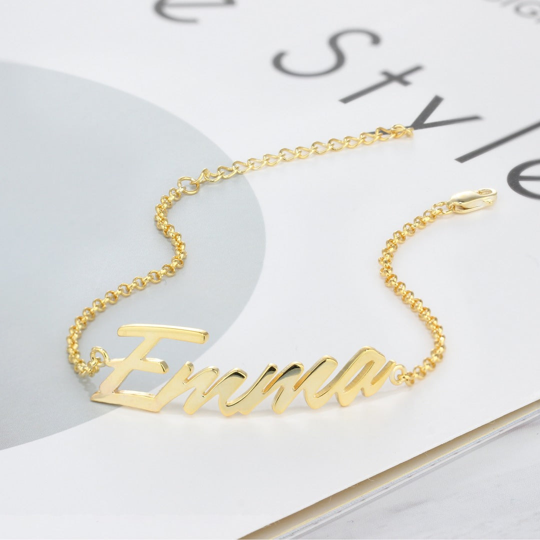 Pulsera de plata con nombre
