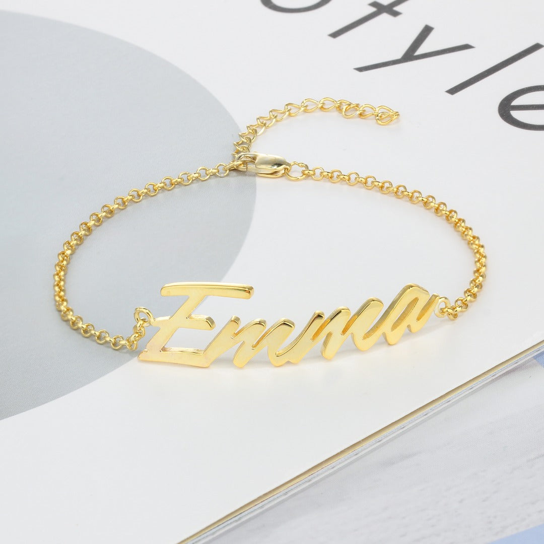 Pulsera de plata con nombre