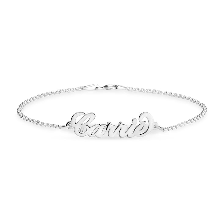 Pulsera de plata con nombre
