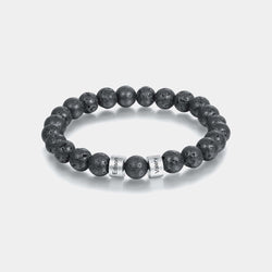 Pulsera personalizada hombre -  Piedras Volcánicas