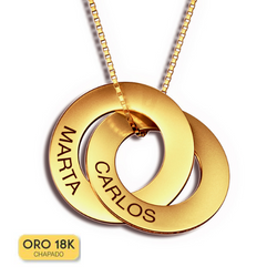 Collar de c rculos entrelazados con nombres personalizados Alma