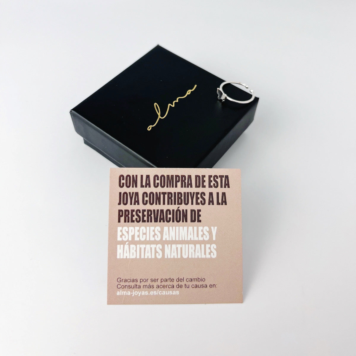 Anillo solidario mariposa