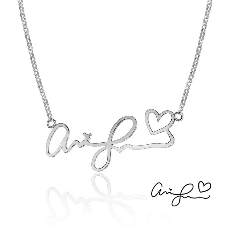 Collar con nombre plata
