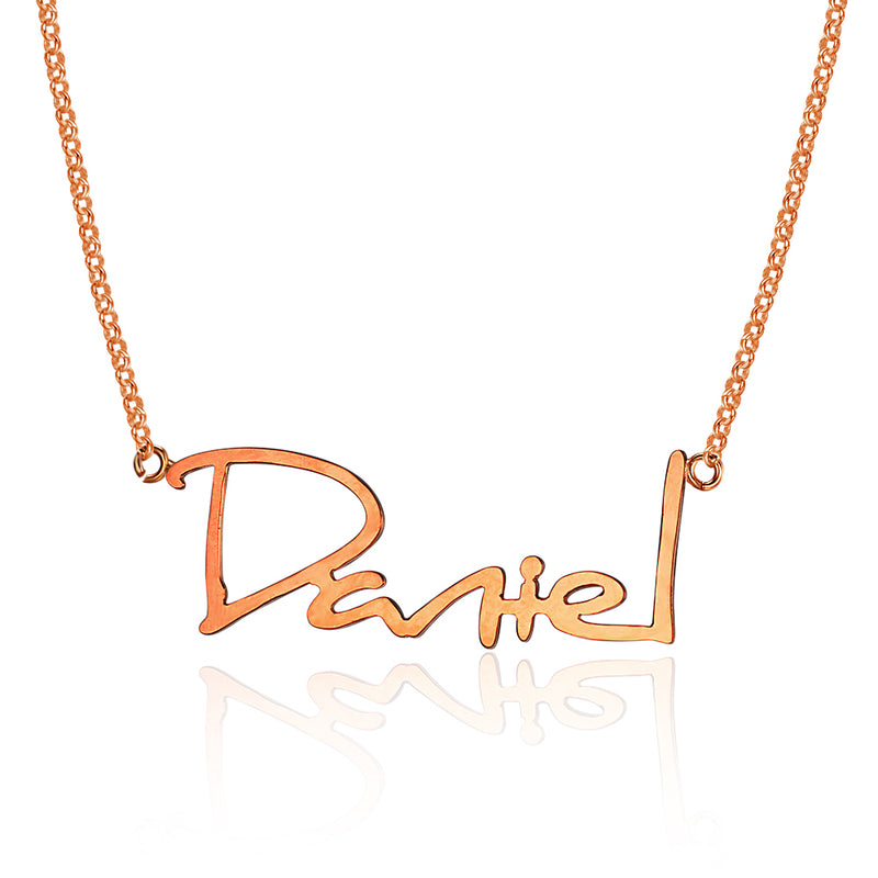 Collar con nombre plata