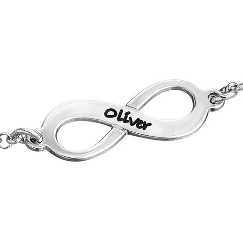 Pulsera de plata con infinitos