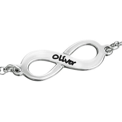 Pulsera de plata con infinitos